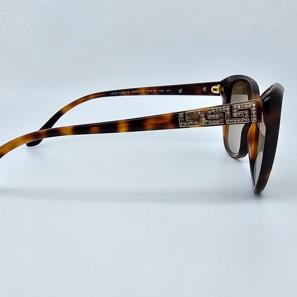 Versace Mod 4264-B 5061/13 Havana Rhinestone Frame Brown Lens Cat Eye Sunglasses main image 7